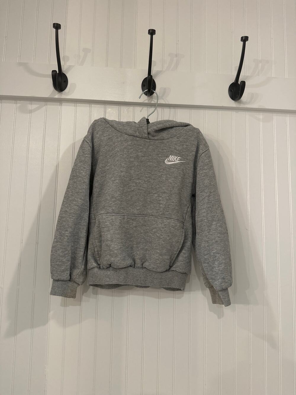 Nike Toddler Kids Sportswear Club Fleece Hoodie Pullover Heather Size 3-4Y Grey